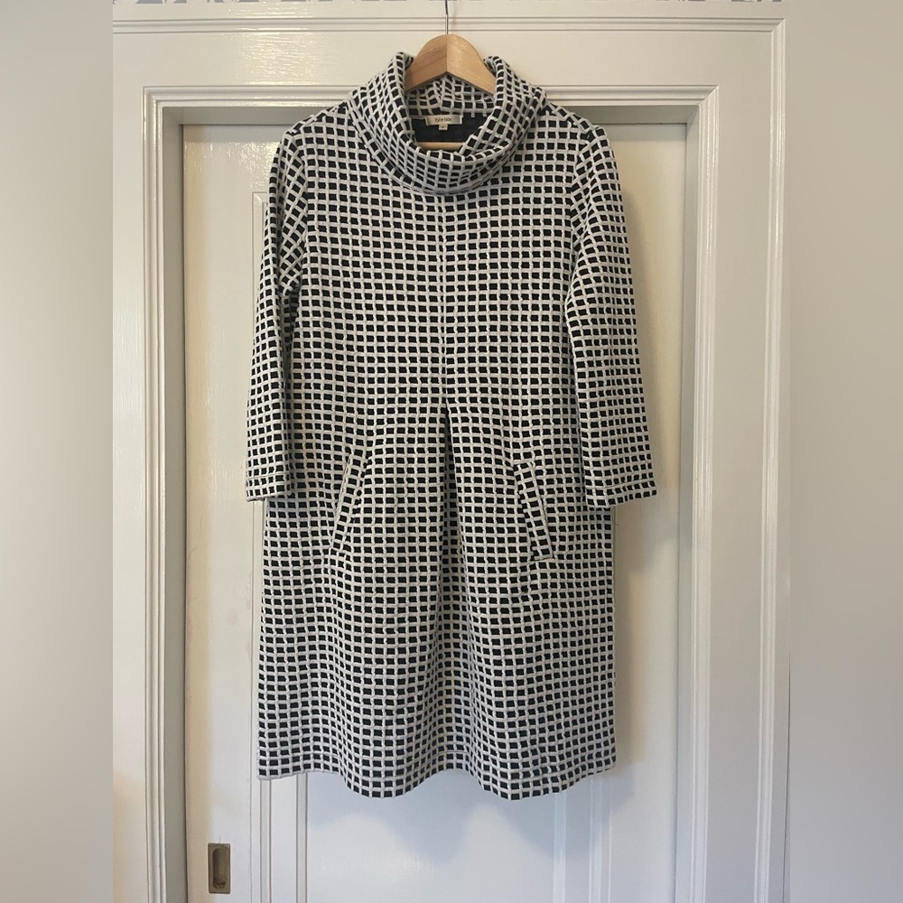 Tyler Böe cowl neck 3/4 sleeve patterned dress